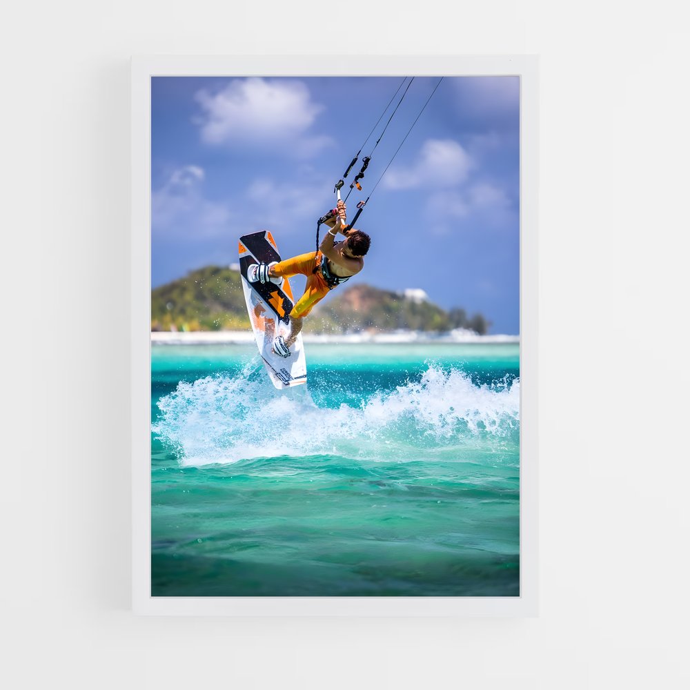 Poster Liberté Marine – affiche Kitesurf (vue 3)